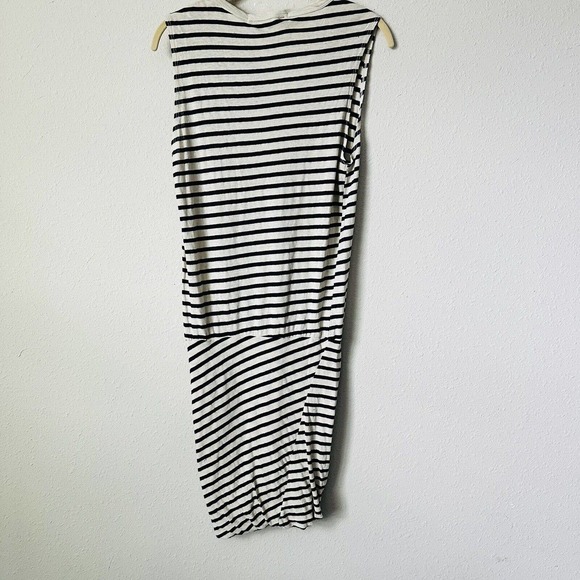 Pam & Gela Blue and Cream Lace Up Drop Waist Dress - Picture 5 of 5